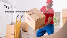 Presentation with young athletes box jumping - Presentation consisting of young male contractor with boxes background and a white colored foreground