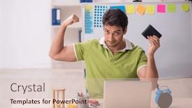  Presentation with concept - PPT layouts consisting of young-male-designer-in-remuneration background and a lemonade colored foreground