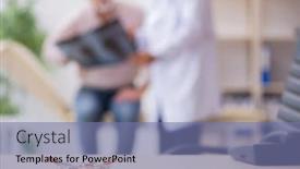  Presentation with old young - Audience pleasing slide set consisting of young-male-doctor-and-old backdrop and a seafoam green colored foreground