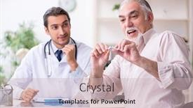  Presentation with asian doctor obese patient - Audience pleasing slide set consisting of young-male-doctor-and-old backdrop and a soft green colored foreground