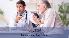  Presentation with old young - Slide set consisting of young-male-doctor-and-old background and a seafoam green colored foreground