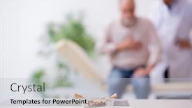  Presentation with old young - PPT theme with young-male-doctor-and-old background and a light gray colored foreground