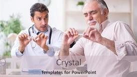  Presentation with old young - Theme with young-male-doctor-and-old background and a lemonade colored foreground