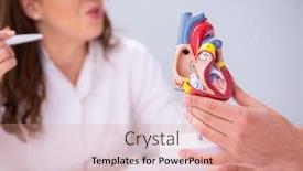  Presentation with cardiologist - Presentation design featuring young-male-doctor-cardiologist background and a coral colored foreground