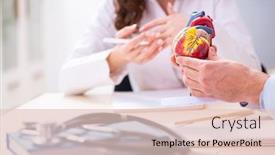  Presentation with cardiologist - PPT layouts having young-male-doctor-cardiologist background and a lemonade colored foreground