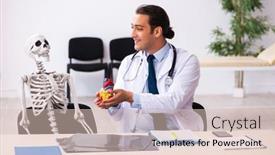  Presentation with cardiologist - Audience pleasing theme consisting of young-male-doctor-cardiologist backdrop and a lemonade colored foreground