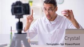  Presentation with recording - Slides having young-male-doctor-dentist-recording background and a lemonade colored foreground