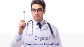  Presentation with gynecologist - PPT theme having young-male-doctor-gynecologist-isolated background and a lemonade colored foreground