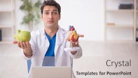  Presentation with retirement planning - PPT theme featuring young-male-doctor-in-planning background and a light gray colored foreground