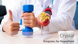  Presentation with sport - Amazing presentation theme having young male doctor in sport and dieting concept backdrop and a lemonade colored foreground