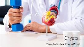  Presentation with sport - Slide deck enhanced with young male doctor in sport and dieting concept background and a lemonade colored foreground