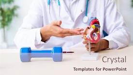  Presentation with sport - Slide set with young-male-doctor-in-sport background and a lemonade colored foreground