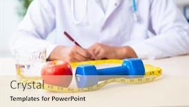  Presentation with sport - Amazing presentation design having young-male-doctor-in-sport backdrop and a lemonade colored foreground