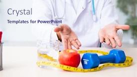  Presentation with sport - Beautiful slide deck featuring young-male-doctor-in-sport backdrop and a sky blue colored foreground