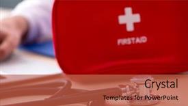  Presentation with telemedicine - Beautiful theme featuring young male doctor in telemedicine backdrop and a red colored foreground