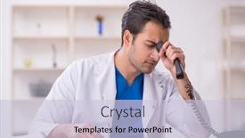  Presentation with telemedicine - Slide deck featuring young-male-doctor-in-telemedicine background and a lemonade colored foreground