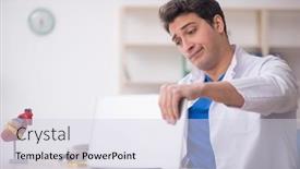  Presentation with telemedicine - Presentation with young-male-doctor-in-telemedicine background and a lemonade colored foreground