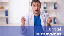  Presentation with vaccination - Slides having young-male-doctor-in-vaccination background and a teal colored foreground