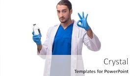  Presentation with doctor - Beautiful slides featuring young-male-doctor-isolated backdrop and a white colored foreground