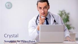  Presentation with cardiologist - Amazing presentation having young-male-doctor-lecturer-cardiologist backdrop and a sky blue colored foreground