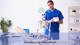  Presentation with metabolic syndrome doctor - Theme enhanced with young-male-doctor-lecturer-demonstrating background and a light blue colored foreground