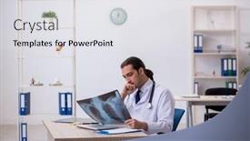  Presentation with radiologist - Amazing slide deck having young-male-doctor-radiologist-working backdrop and a white colored foreground