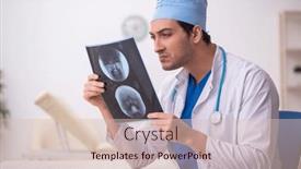  Presentation with radiologist - Slide deck consisting of young-male-doctor-radiologist-working background and a lemonade colored foreground