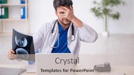  Presentation with radiologist - Presentation theme having young-male-doctor-radiologist-working background and a soft green colored foreground