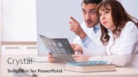  Presentation with radiologist - Theme enhanced with young-male-doctor-radiologist background and a lemonade colored foreground