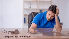  Presentation with clinic - Theme featuring young-male-doctor-working and a coral colored foreground