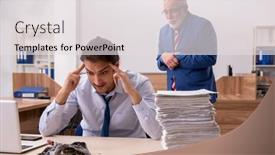  Presentation with old young - Presentation having young-male-employee-and-old background and a  colored foreground