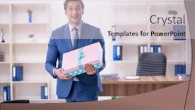  Presentation with birthday - Presentation having young-male-employee-celebrating-birthday and a lemonade colored foreground