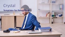  Presentation with office chair - Audience pleasing presentation consisting of young-male-employee-in-wheel backdrop and a lemonade colored foreground