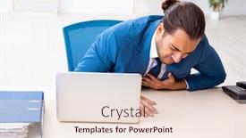  Presentation with accident - Amazing theme having young-male-employee-in-work backdrop and a lemonade colored foreground