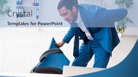  Presentation with accident - Amazing theme having young-male-employee-in-work backdrop and a light blue colored foreground