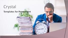  Presentation with unhappy - Audience pleasing presentation theme consisting of young-male-employee-unhappy backdrop and a sky blue colored foreground