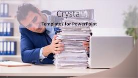  Presentation with unhappy - PPT layouts enhanced with young-male-employee-unhappy background and a lemonade colored foreground