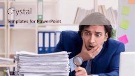  Presentation with unhappy - Presentation design with young-male-employee-unhappy background and a lemonade colored foreground