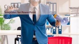  Presentation with tape - Theme enhanced with young-male-employee-with-tape and a lemonade colored foreground