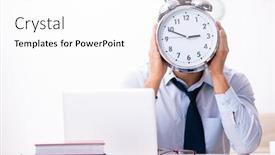  Presentation with employee - Colorful presentation enhanced with young-male-employee-working backdrop and a white colored foreground