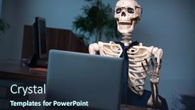  Presentation with employee - Audience pleasing presentation consisting of young-male-employee-working backdrop and a tawny brown colored foreground