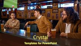  Presentation with friends - Presentation consisting of young-male-friends-flirting background and a tawny brown colored foreground