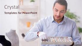  Presentation with workshop - Presentation consisting of young-male-jeweler-at-workshop background and a lemonade colored foreground