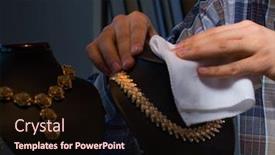  Presentation with night - Cool new presentation theme with young-male-jeweller-working backdrop and a wine colored foreground