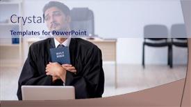  Presentation with holly - Slide set consisting of young-male-judge-taking-oath background and a sky blue colored foreground