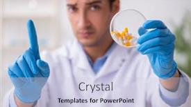  Presentation with drug synthesis - Beautiful PPT layouts featuring young-male-lab-assistant backdrop and a lemonade colored foreground