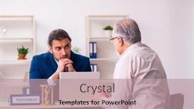  Presentation with old testament - PPT theme having young-male-lawyer-and-old background and a coral colored foreground