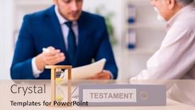  Presentation with old testament - Presentation theme featuring young-male-lawyer-and-old background and a lemonade colored foreground