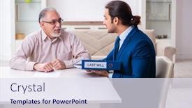  Presentation with old testament - Beautiful slide deck featuring young-male-lawyer-visiting-old backdrop and a sky blue colored foreground