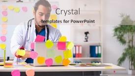  Presentation with medic - Amazing PPT theme having young-male-medic-in-conflicting backdrop and a lemonade colored foreground